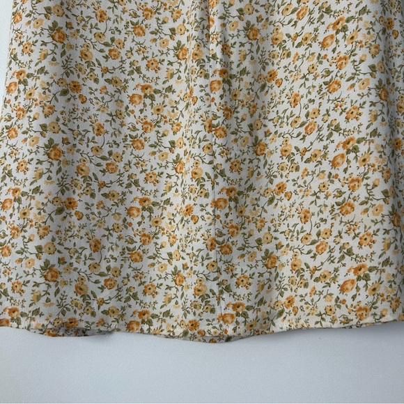 Reformation Noha Floral Mini Dress Yellow Size 4 - Picture 9 of 9